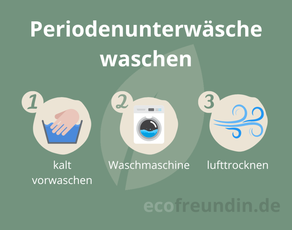 Infografik Periodenunterwäsche waschen